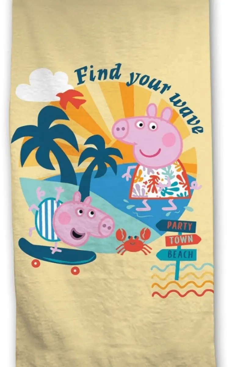 Peppa Pig Handdoek 70x140cm - Roze - afbeelding 3 van 3