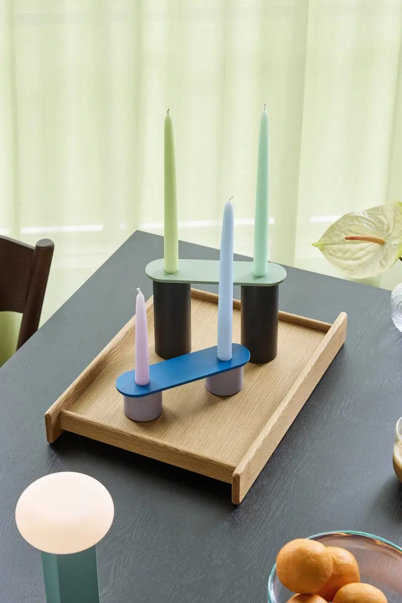 Hübsch Modu Blue Kandelaar - Multicolor - afbeelding 5 van 6