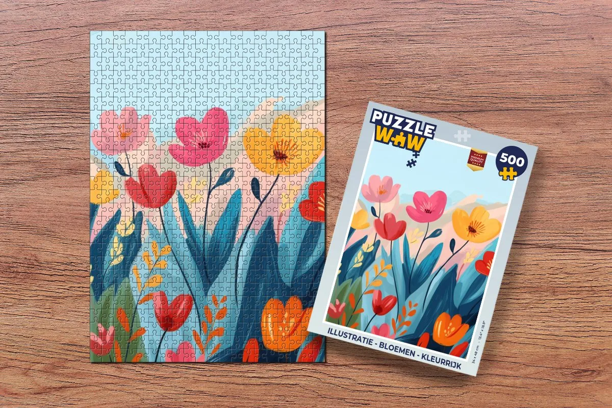 PuzzleWow Bloemen Legpuzzel 500 Stuks - Kleurrijk