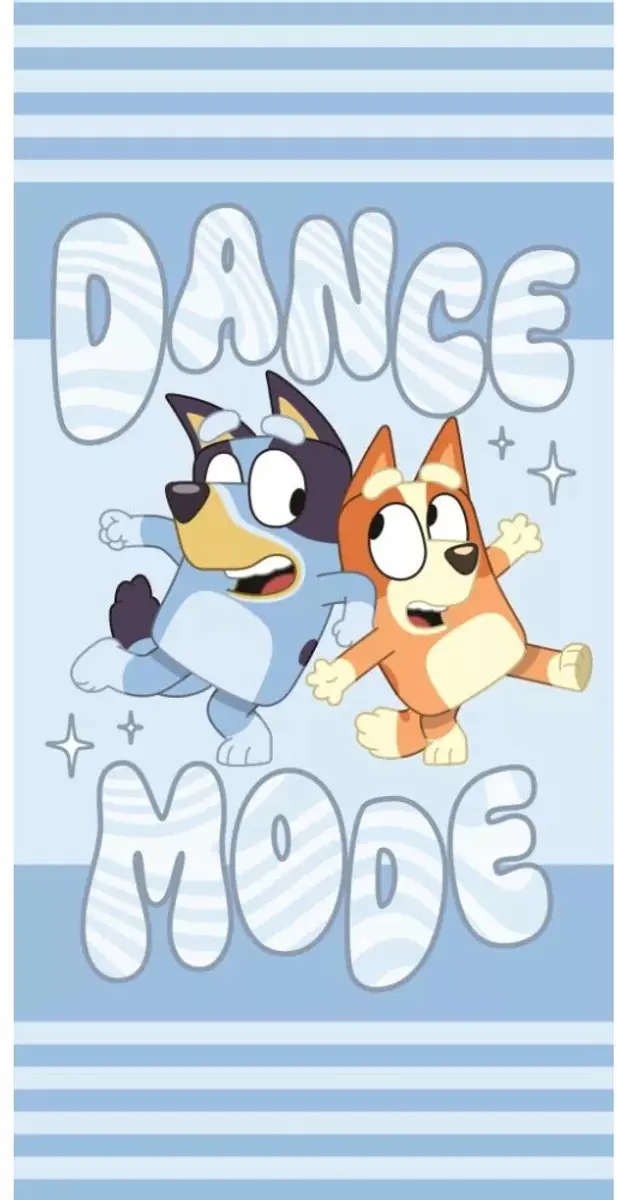 Bluey strandlaken Dance Mode extra absorberend 70 x 140 cm