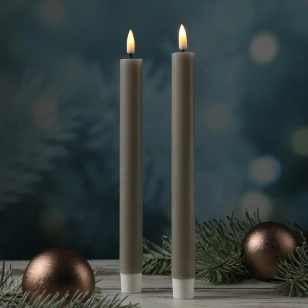 Deluxe Homeart LED Dinerkaars Zand - 2 Stuks - afbeelding 2 van 5