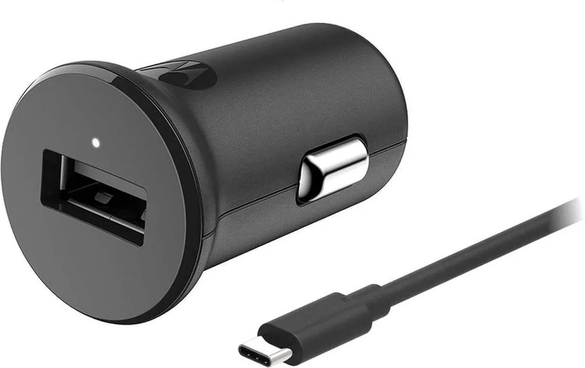 Motorola TurboPower Autolader 18W - USB-C Kabel - Zwart