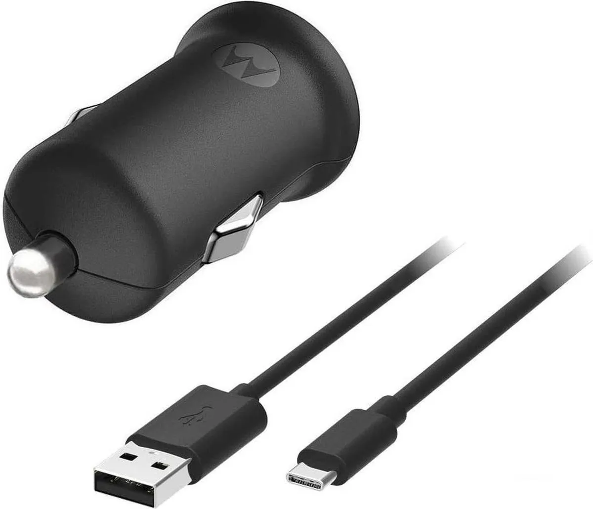Motorola TurboPower Autolader 18W - USB-C Kabel - Zwart