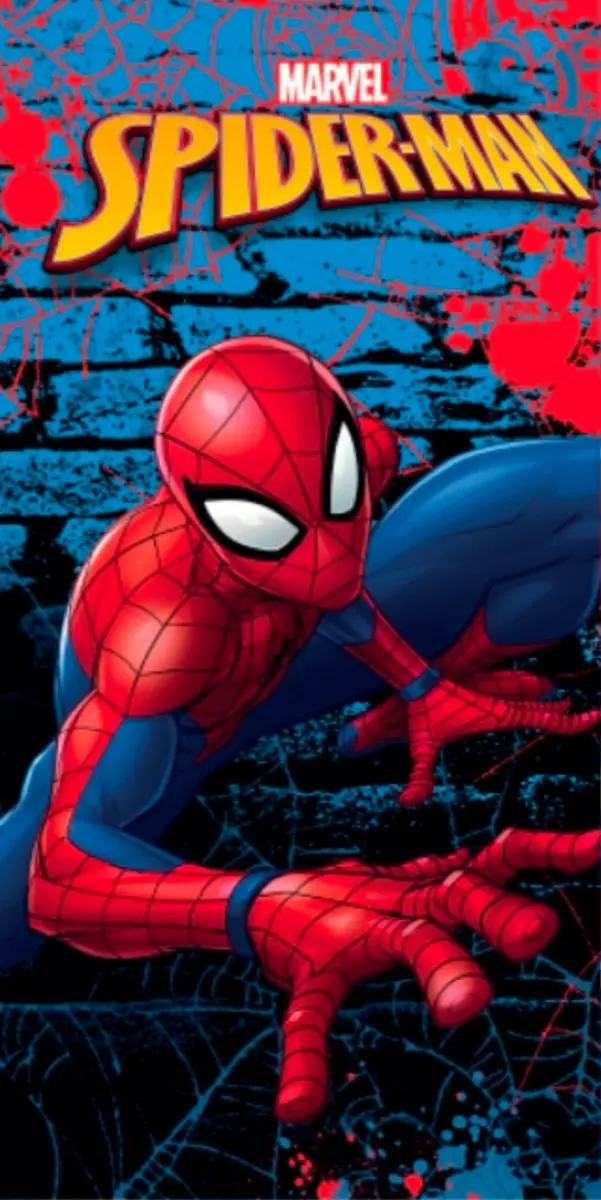 Spiderman muur strandlaken 70 x 140 cm