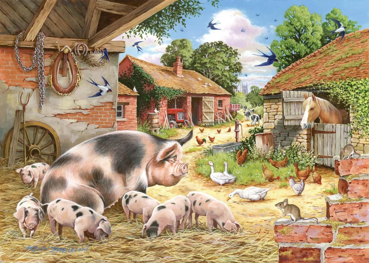 House Of Puzzles Poppy's Piglets Legpuzzel 500 Stuks