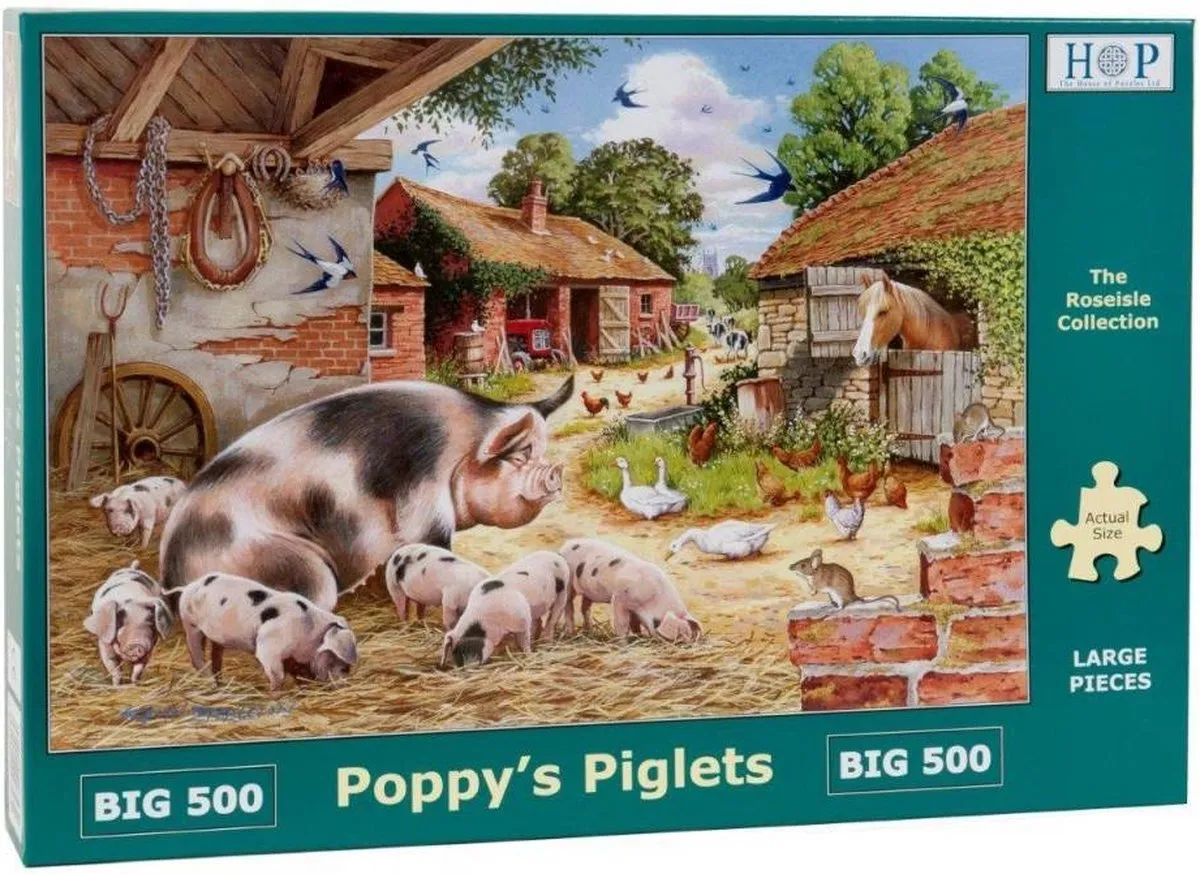 House Of Puzzles Poppy's Piglets Legpuzzel 500 Stuks - HP0363