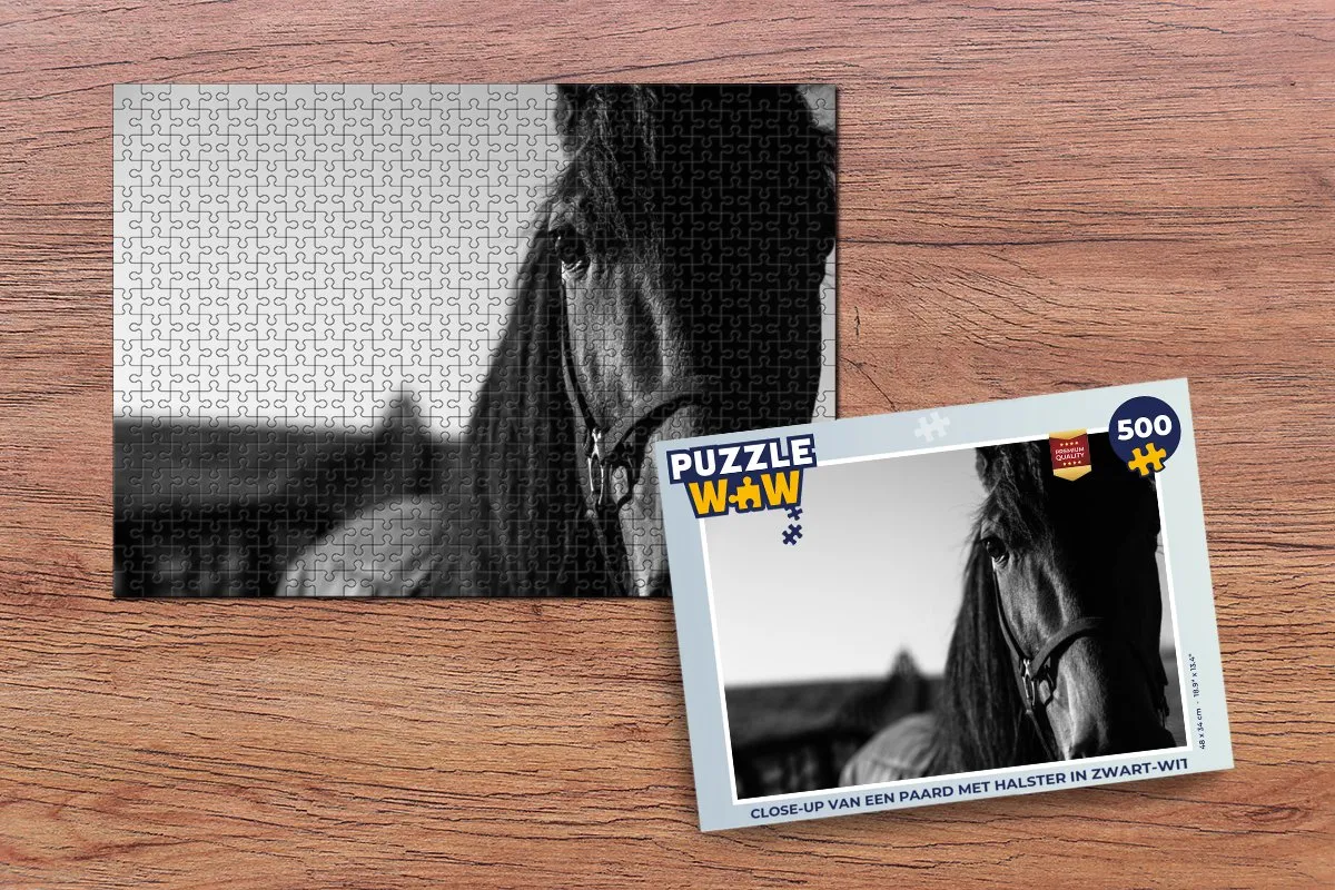 PuzzleWow Paard met Halster Legpuzzel 500 Stuks - Multicolor