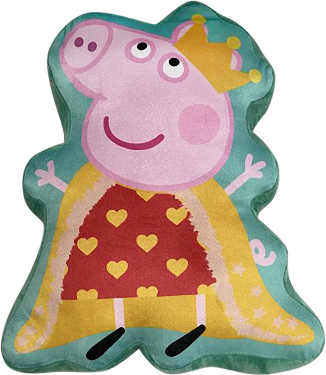 Peppa Pig Kussen Koning Peppa 36x35cm - afbeelding 2 van 2