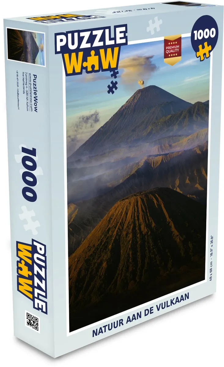 PuzzleWow Natuur aan de vulkaan Legpuzzel 1000 Stuks - Multicolor