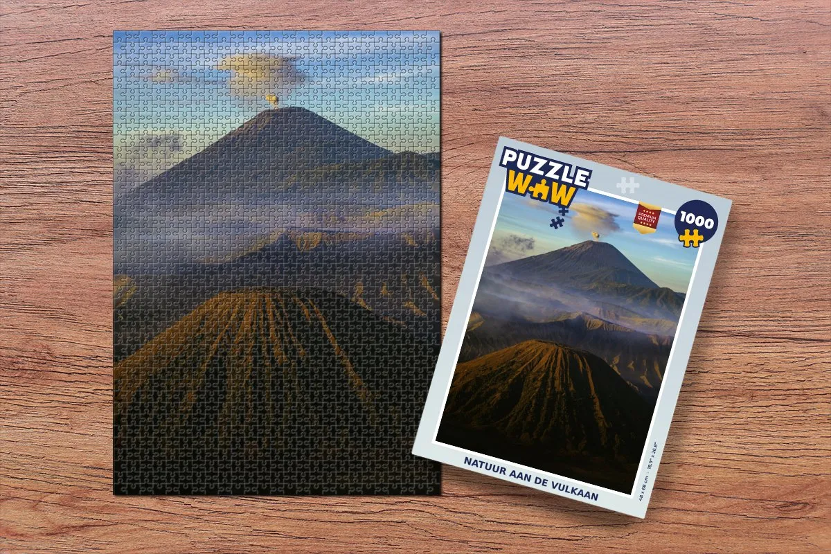 PuzzleWow Natuur aan de vulkaan Legpuzzel 1000 Stuks - Multicolor