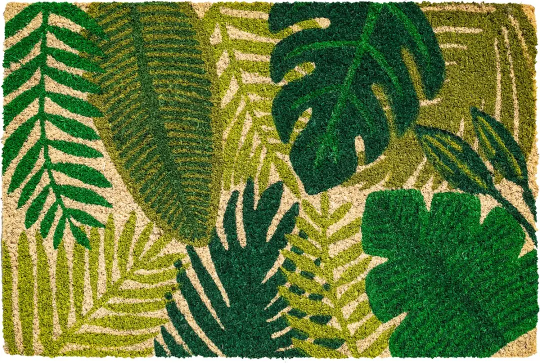 Hamat Deurmat Ruco Print Green Leaves 40x60cm
