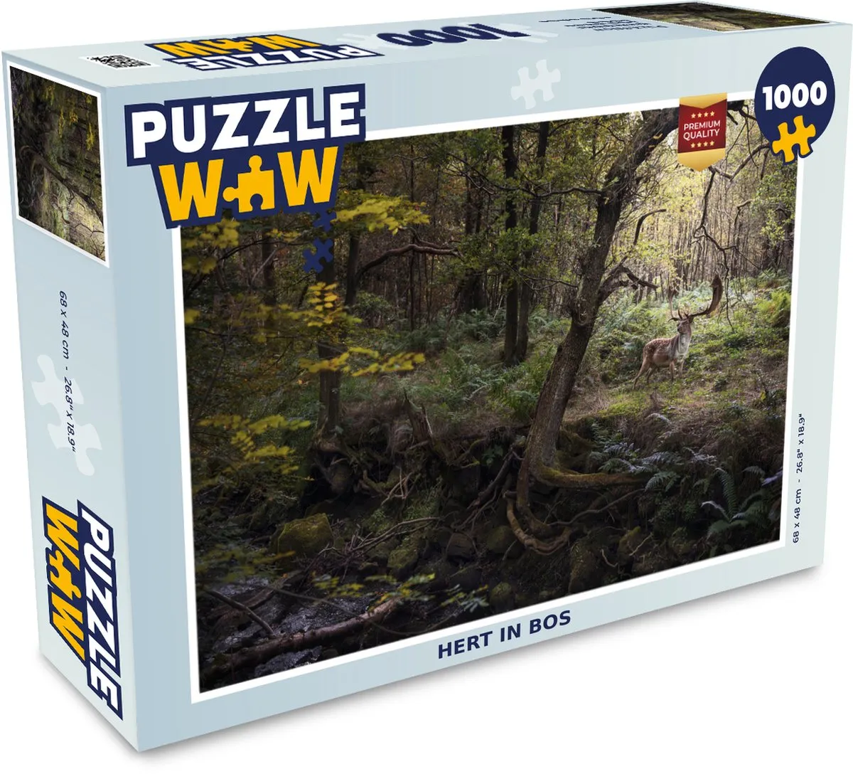 PuzzleWow Bosdier Legpuzzel 1000 Stuks