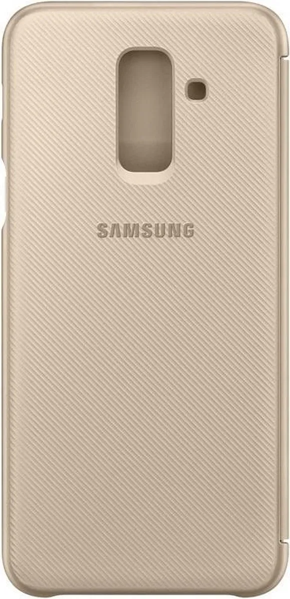 Samsung Galaxy A6+ Wallet Cover - Goud