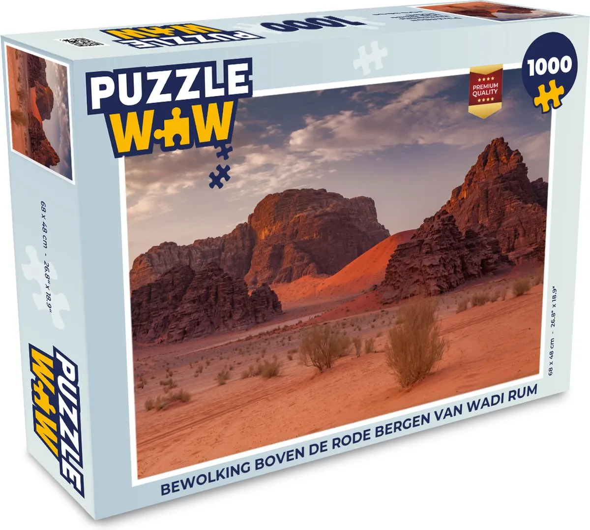 PuzzleWow Wadi Rum Rode Bergen Legpuzzel 1000 Stuks