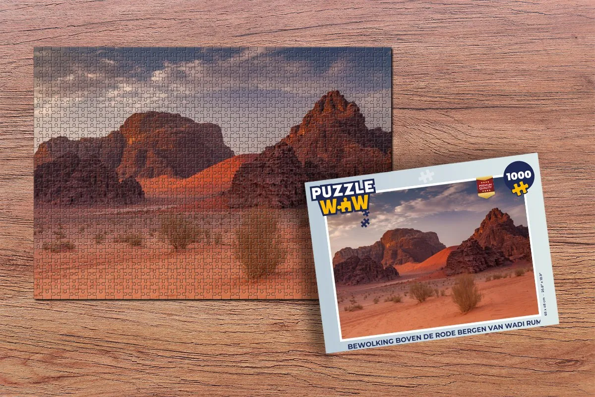 PuzzleWow Wadi Rum Rode Bergen Legpuzzel 1000 Stuks - Multicolor