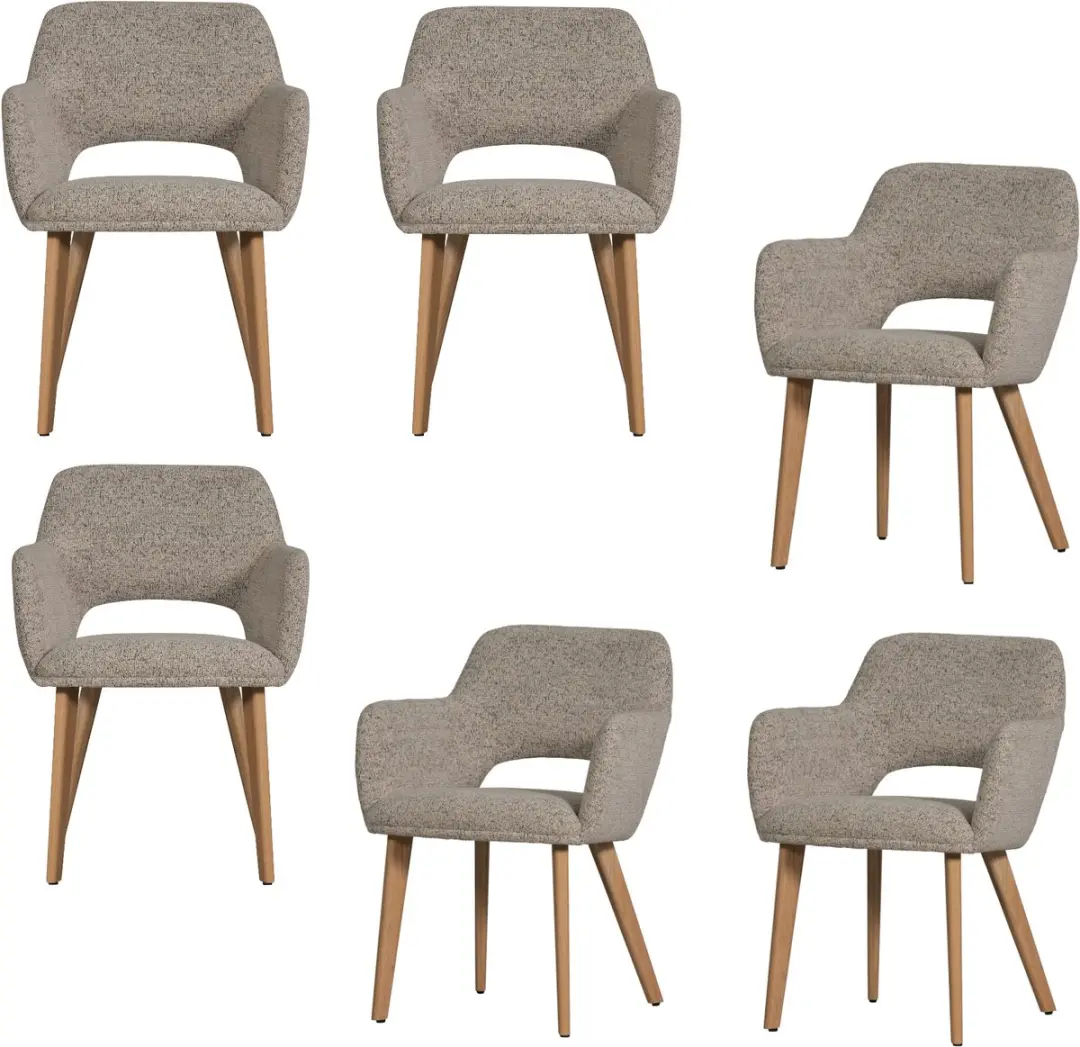WOOOD Murat Eetkamerstoelen Houten Naturel Poot