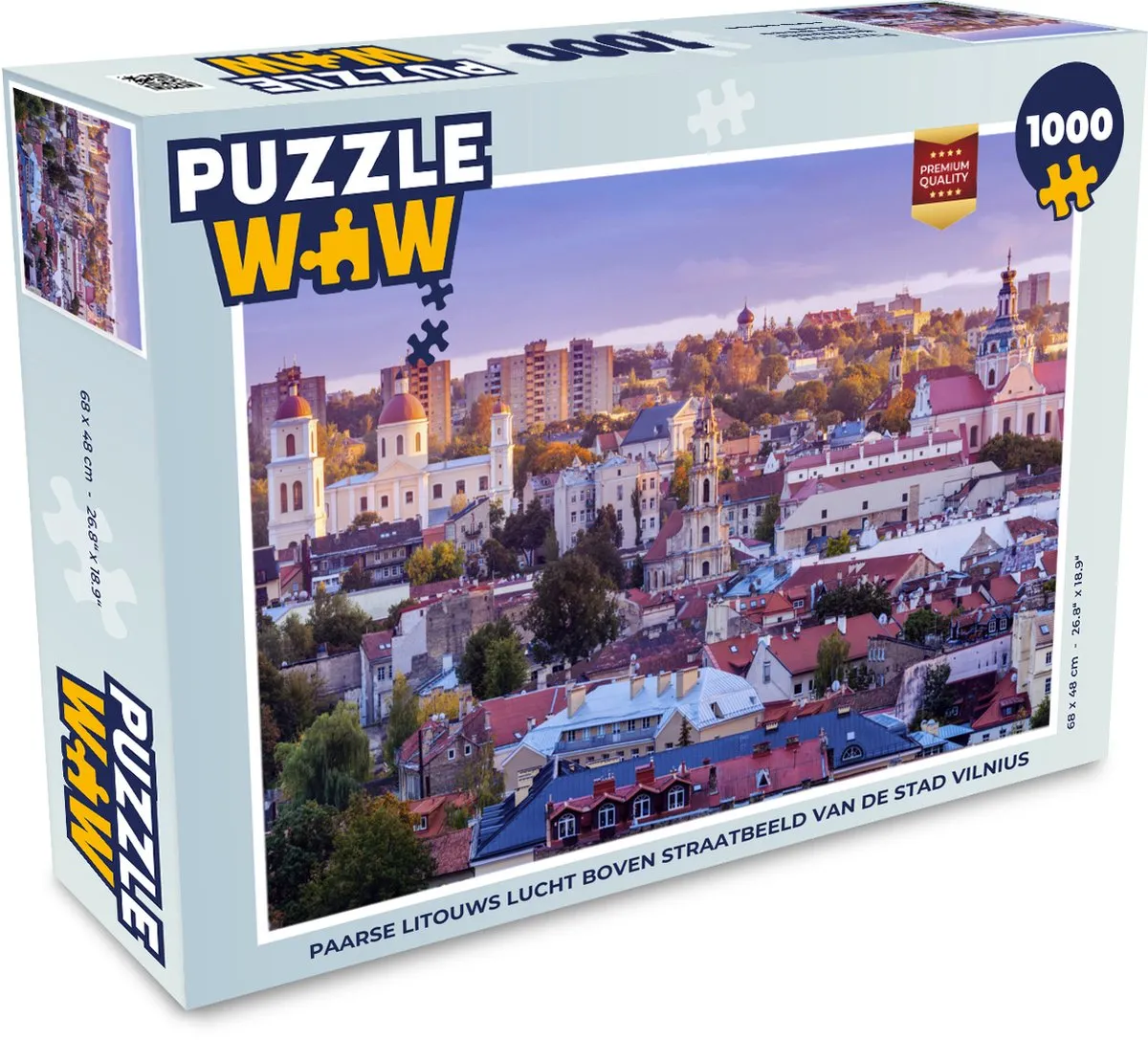 PuzzleWow Legpuzzel Vilnius 1000 Stuks