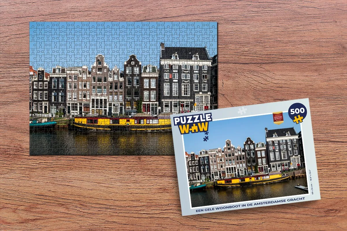 PuzzleWow Legpuzzel Amsterdamse Gracht 500 Stuks