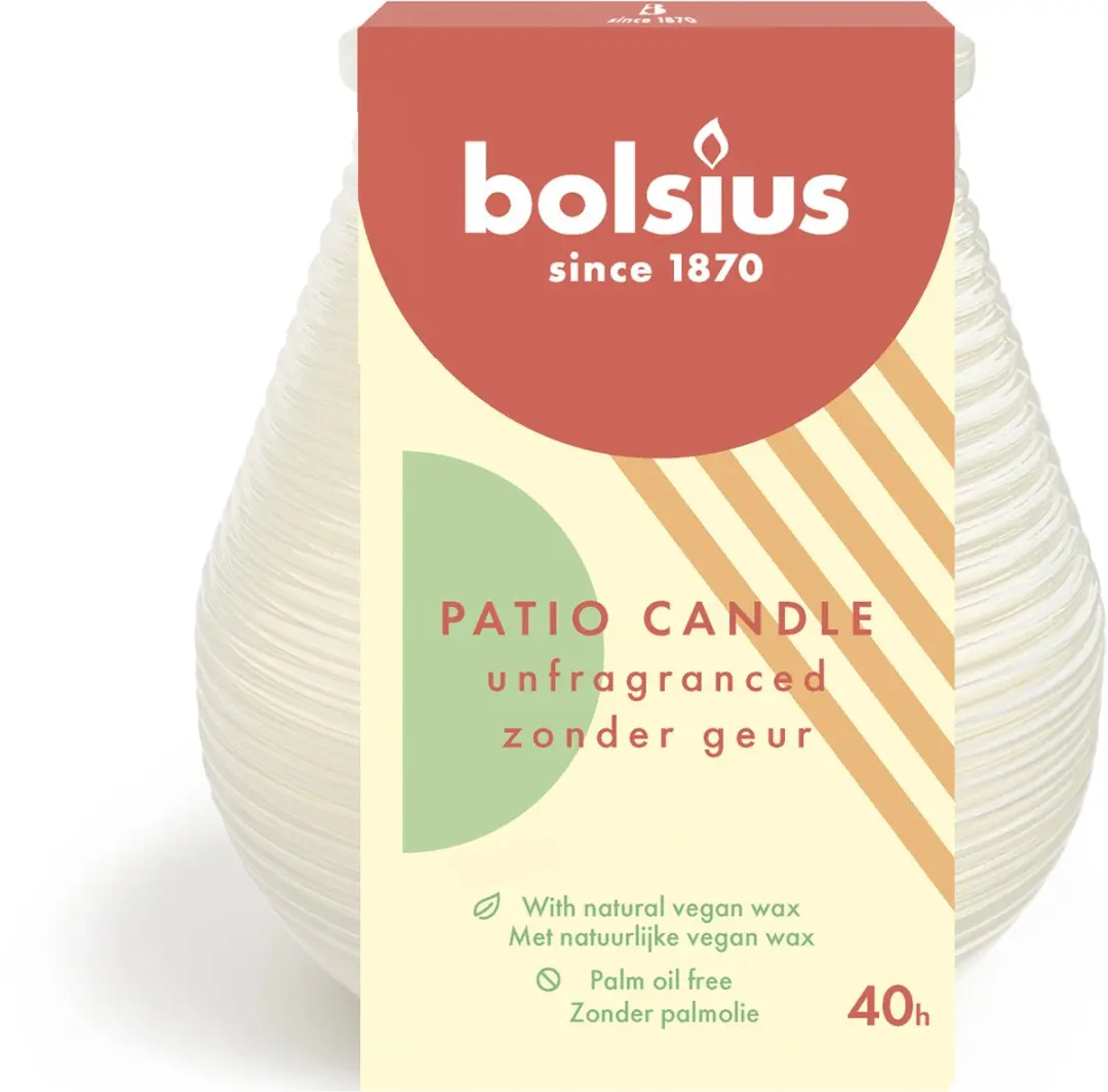 Bolsius Patiolight Milky White 9cm