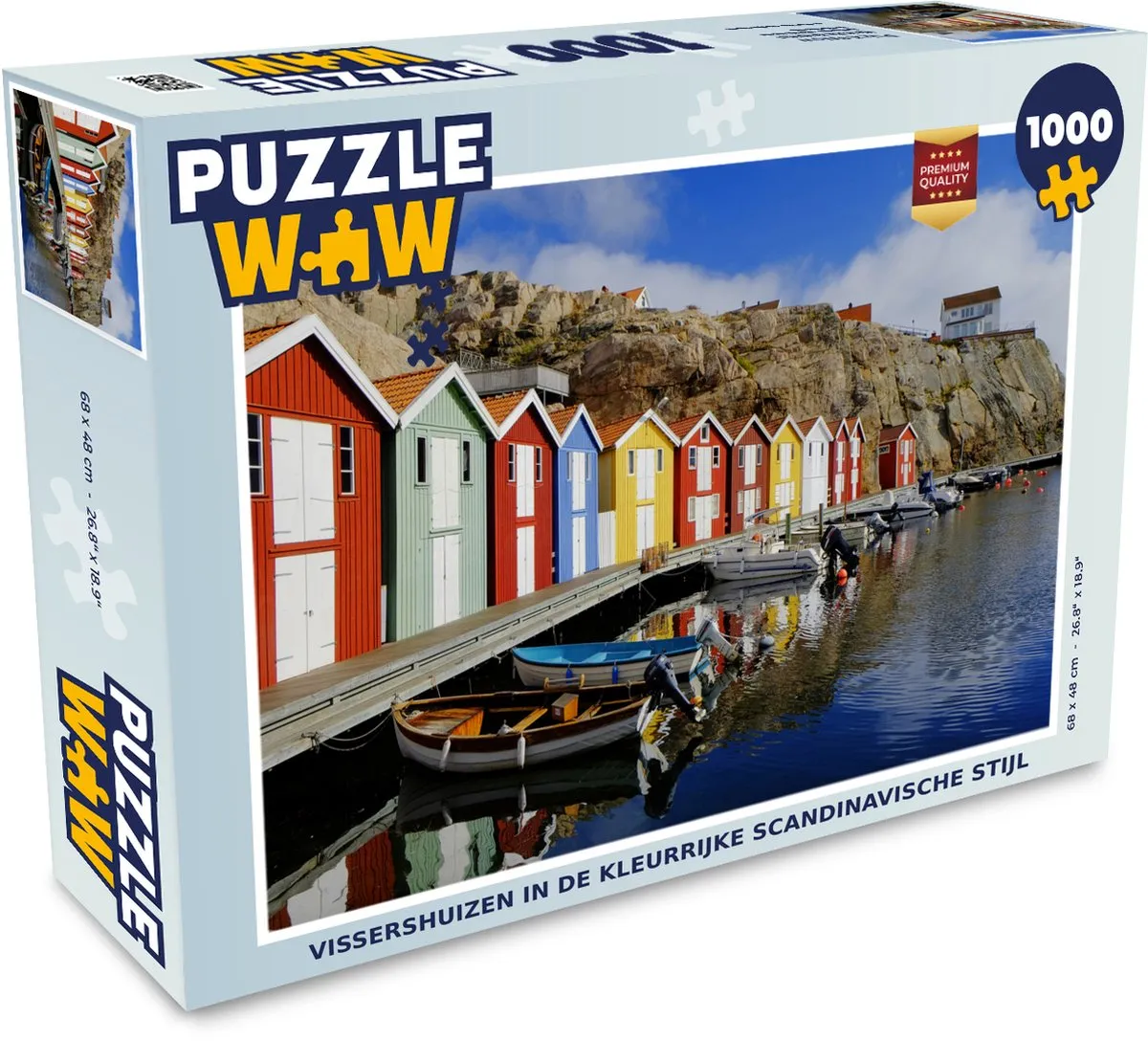 PuzzleWow Legpuzzel Vissershuizen 1000 Stuks