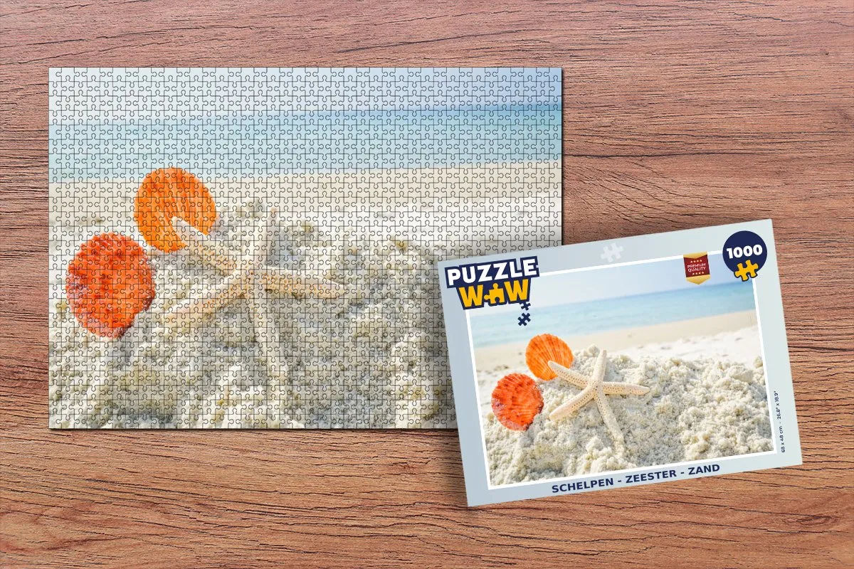 PuzzleWow Schelpen & Zeester Legpuzzel 1000 Stuks - Multicolor