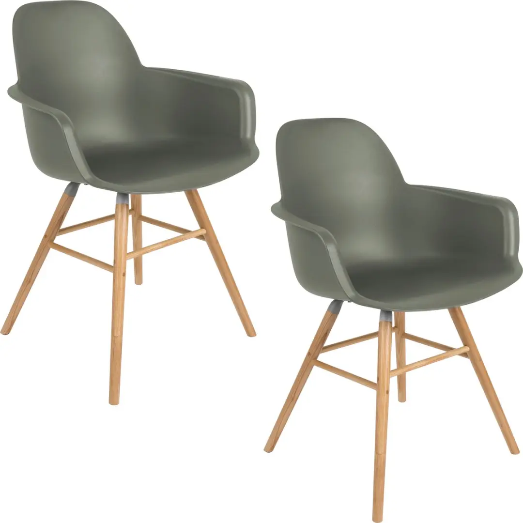 Zuiver Albert Kuip Eetkamerstoelen Armleuning Groen