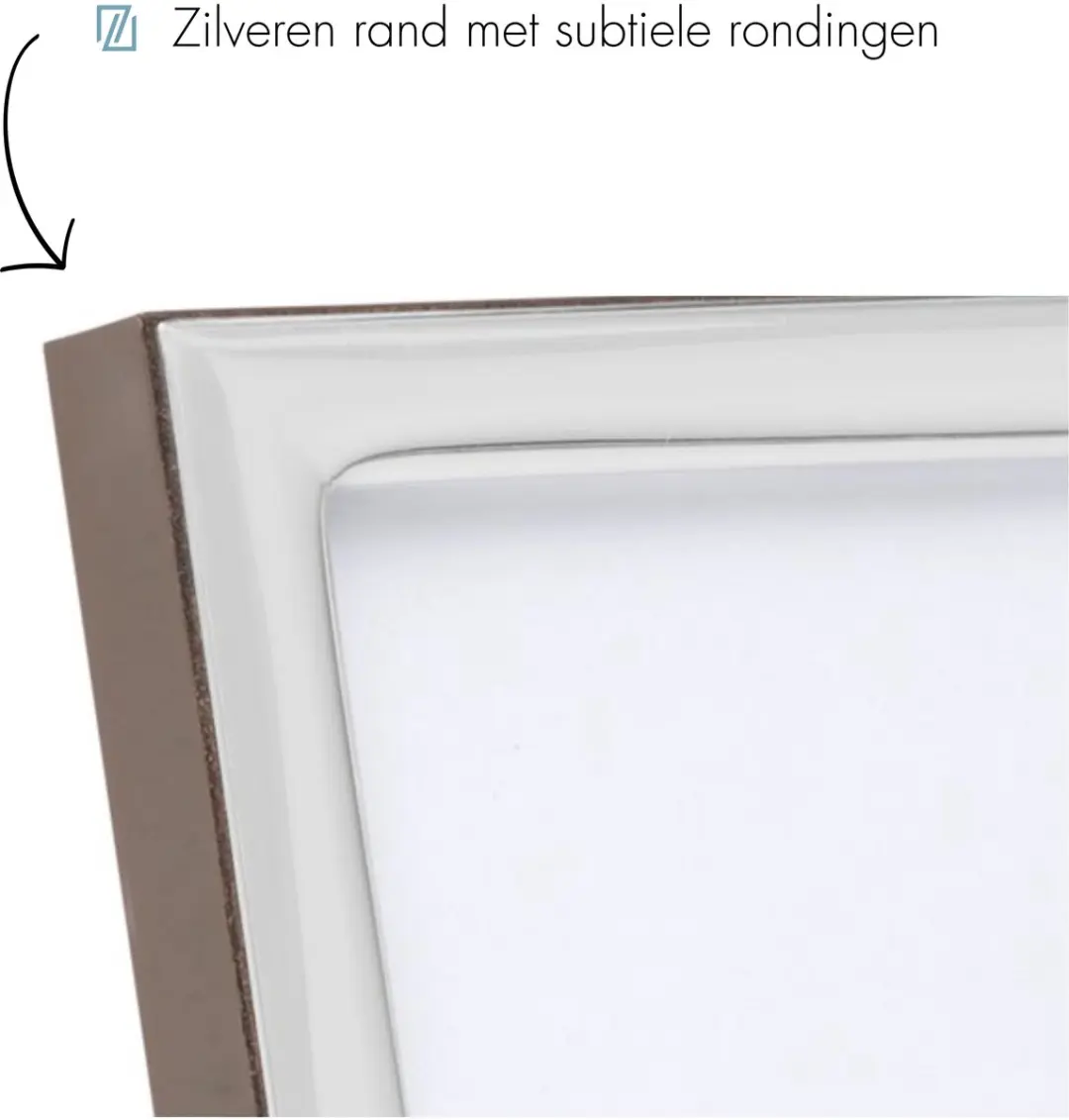 Zilverstad Premium Ancona Fotolijst 13x18cm - Zilver - afbeelding 3 van 6