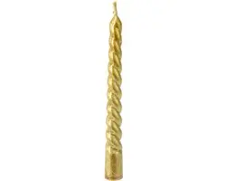 Kaars Swirl goud H10cm set a 8 st.