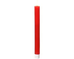 Dinerkaars LED ribbel 24cm rood 2 st.