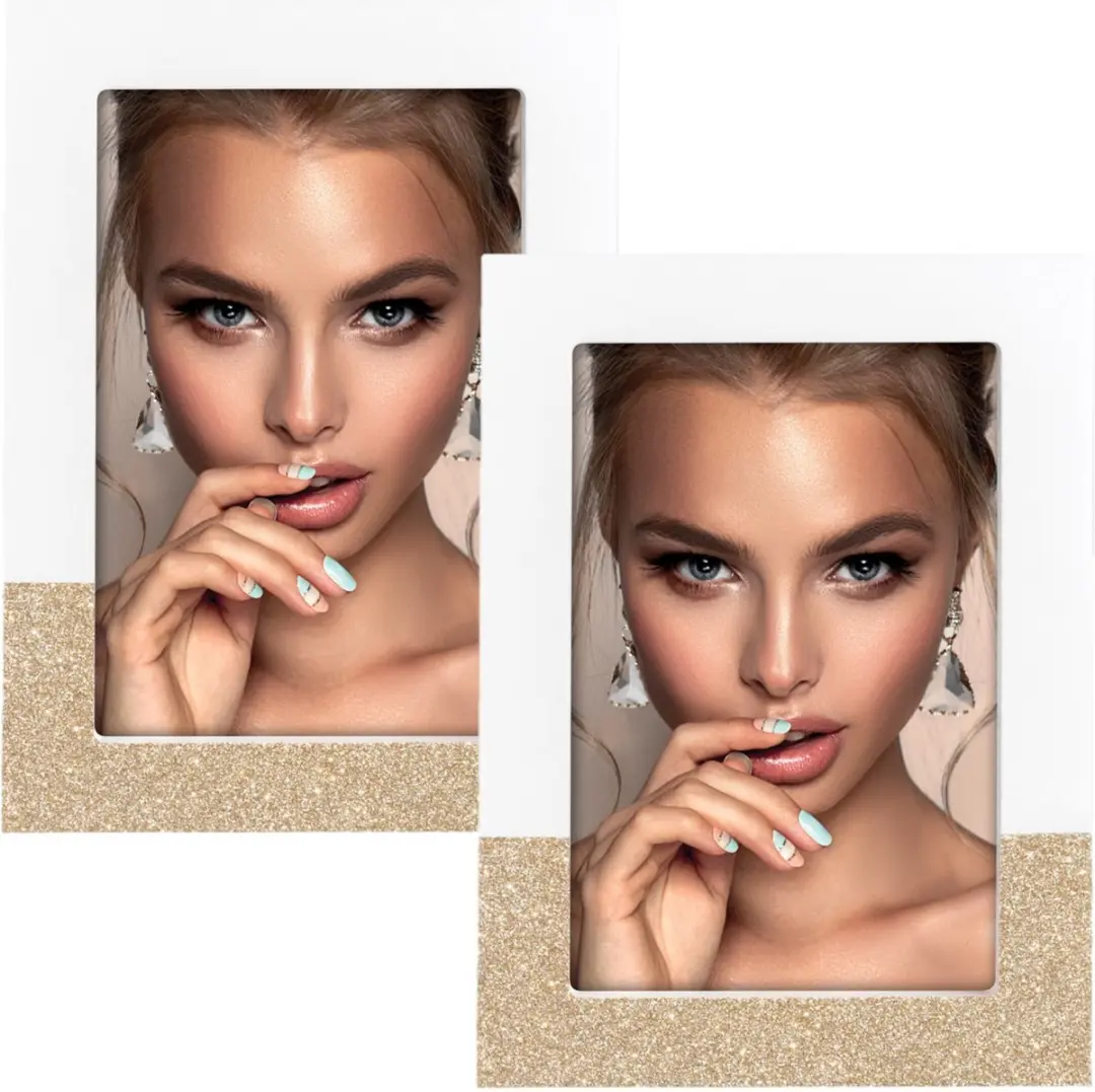Zep Fotolijst wit met gouden glitters
