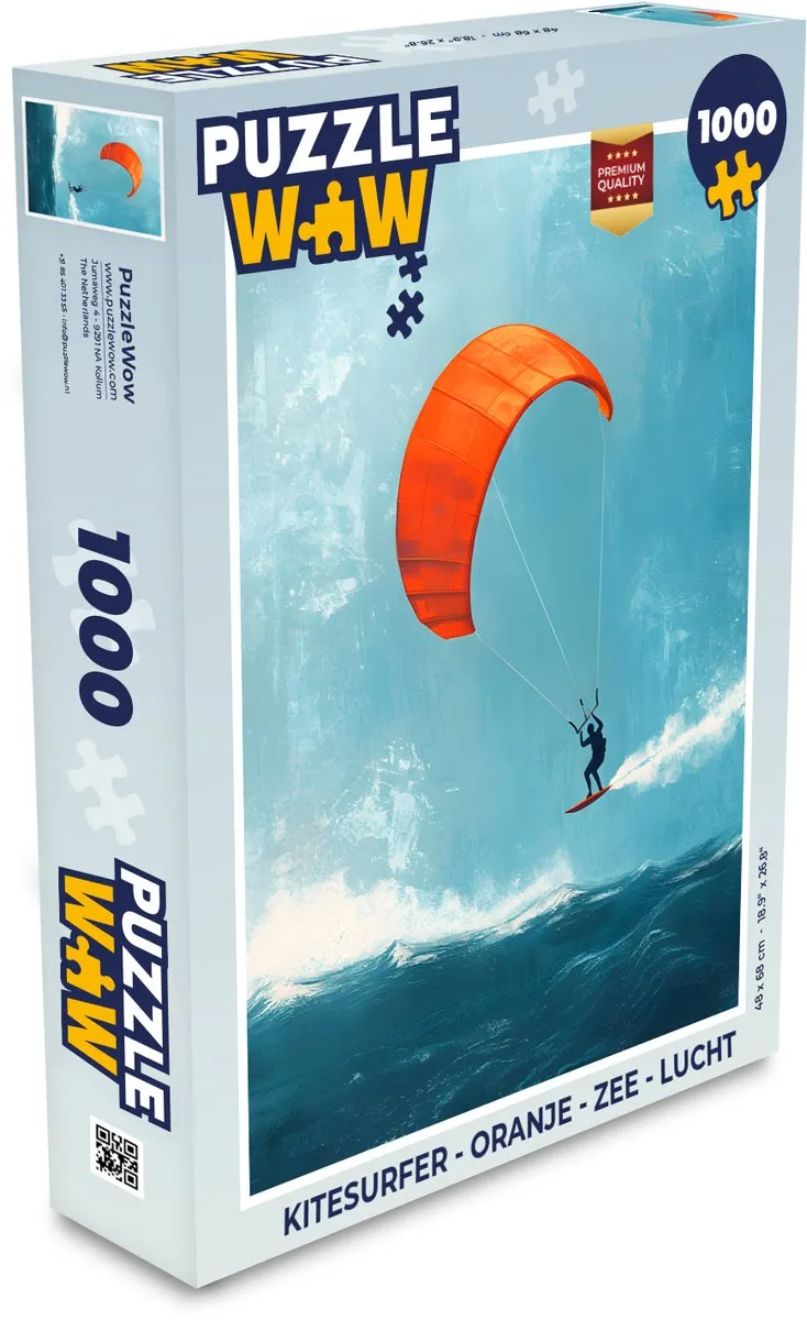 PuzzleWow Kitesurfer Legpuzzel 1000 Stuks