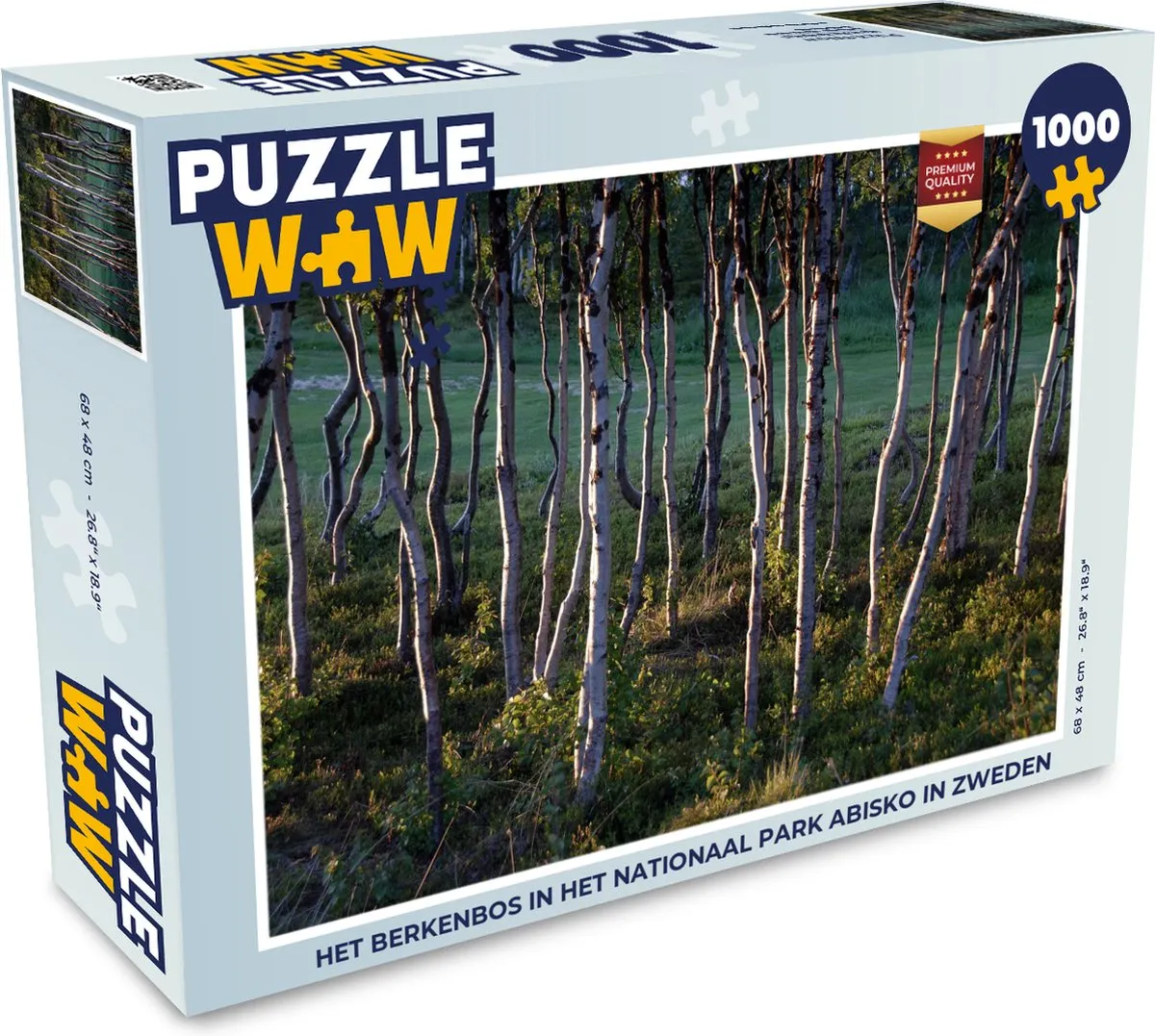 PuzzleWow Het berkenbos Abisko Legpuzzel 1000 Stuks