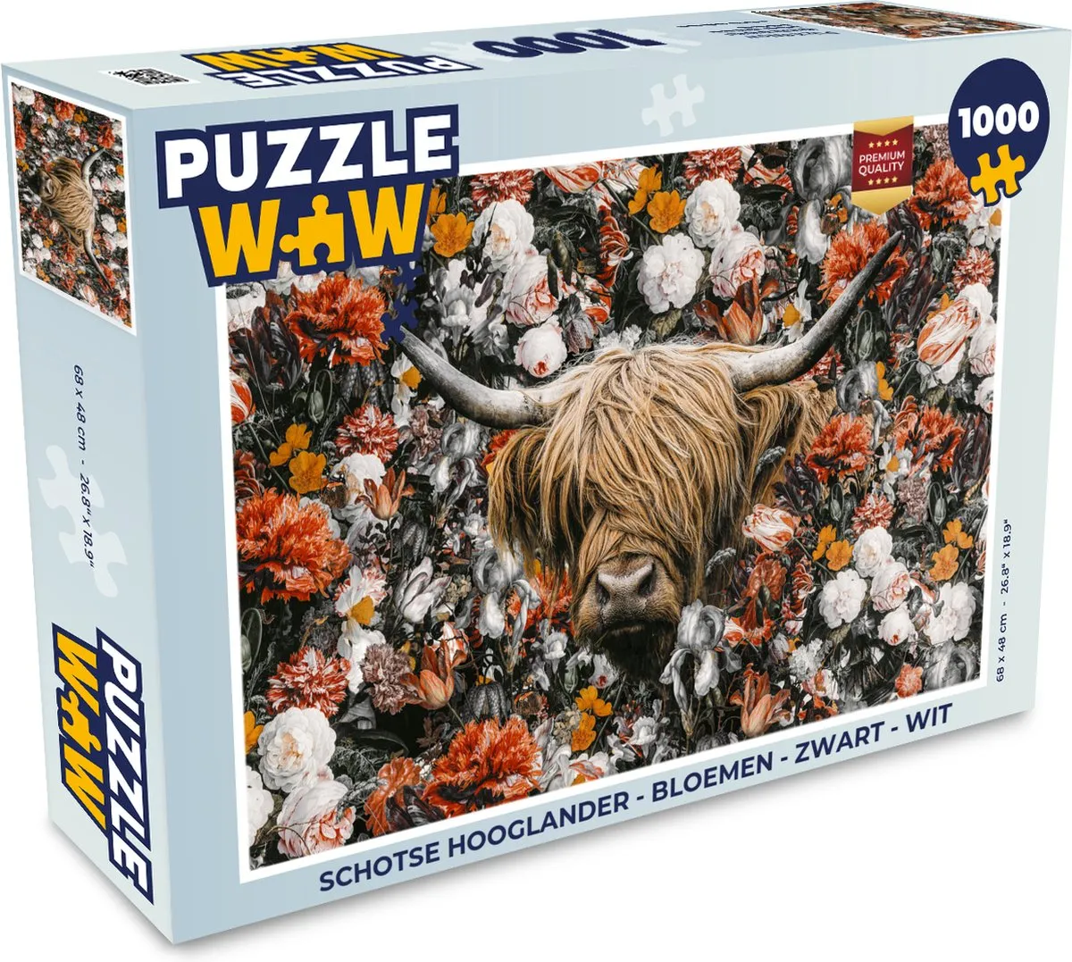 PuzzleWow Schotse Hooglander Legpuzzel 1000 Stuks