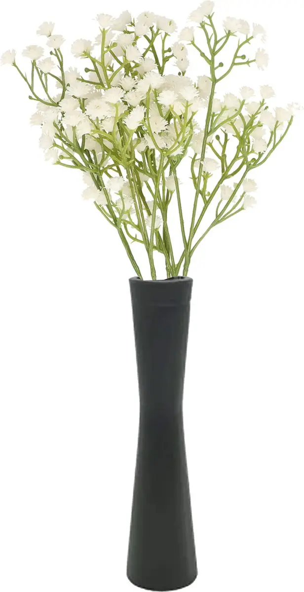 Bellatio Design Kunstbloem Gipskruid Muralis - 2x - 30 cm - wit - losse tak - kunst zijdebloem - Gypsophila