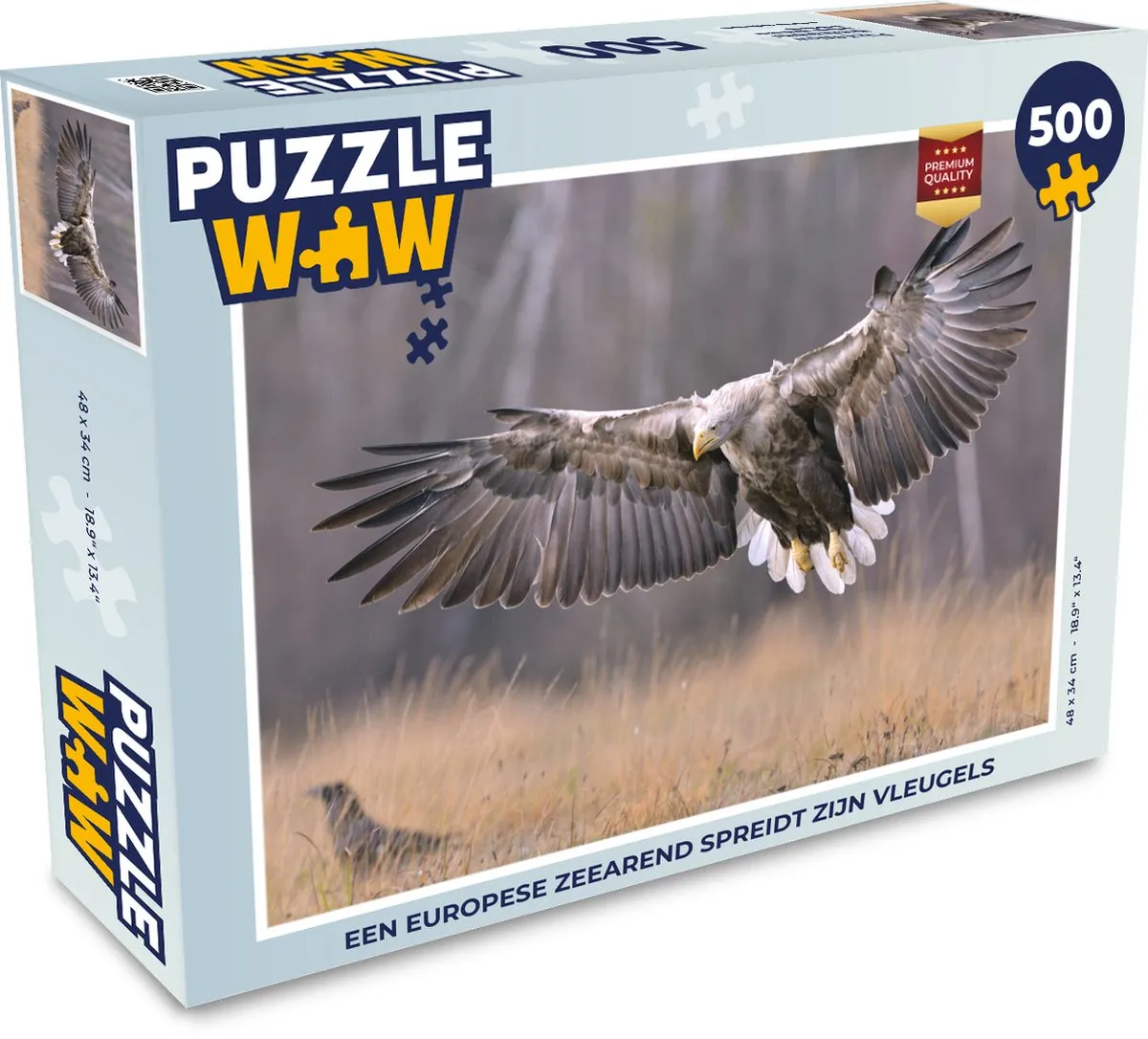 PuzzleWow Legpuzzel Europese Zeearend 500 Stuks