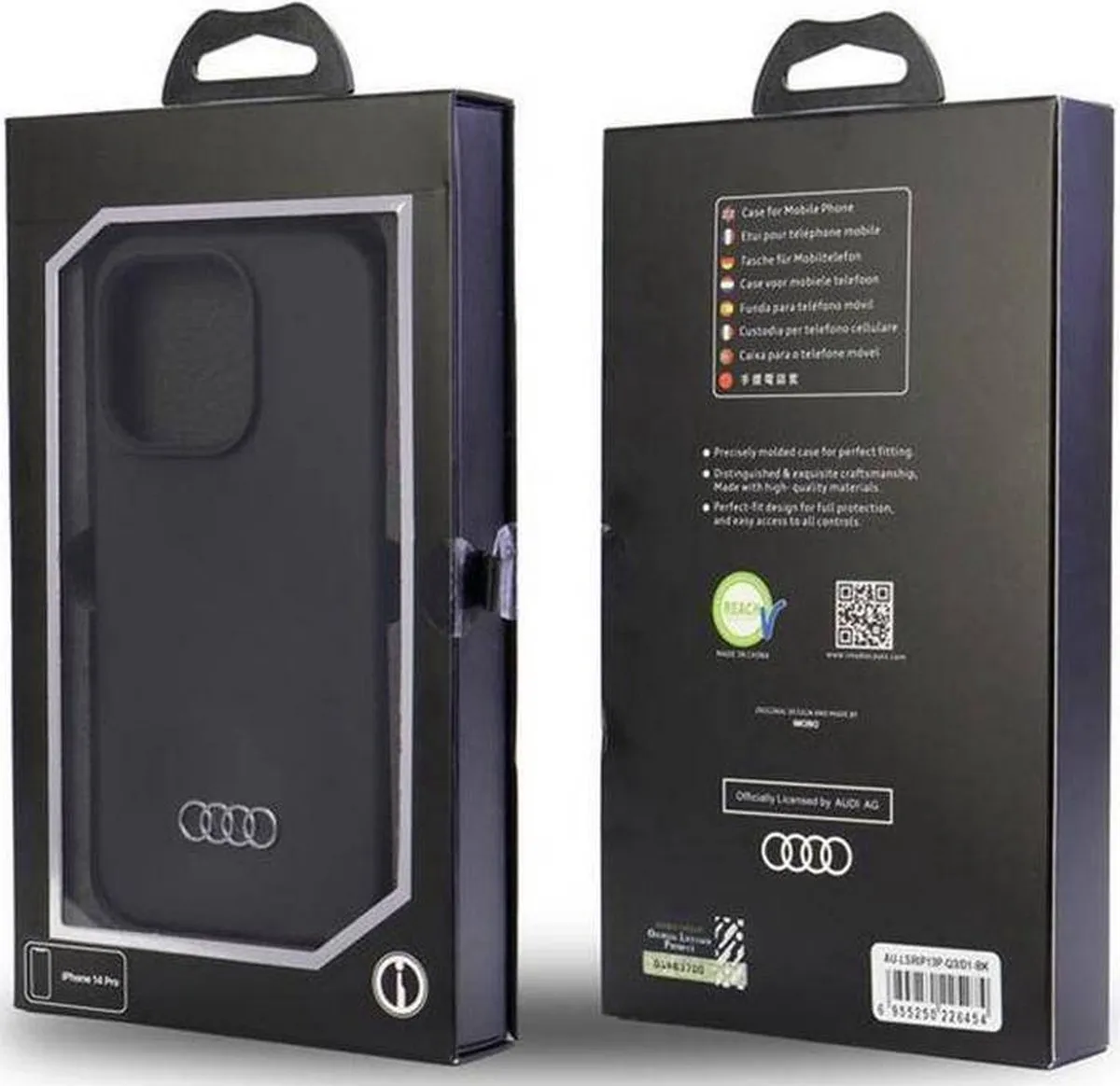 Audi Silicone Hoes iPhone 13 Pro Max - Zwart