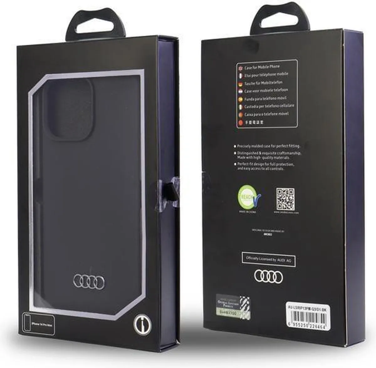 Audi Silicone Hoes iPhone 13 Pro Max - Zwart
