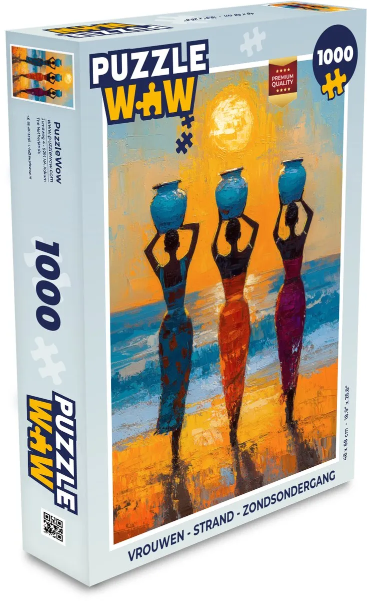PuzzleWow Legpuzzel Strand Zonsondergang 1000 Stuks