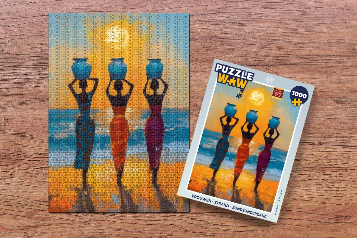 PuzzleWow Legpuzzel Strand Zonsondergang 1000 Stuks