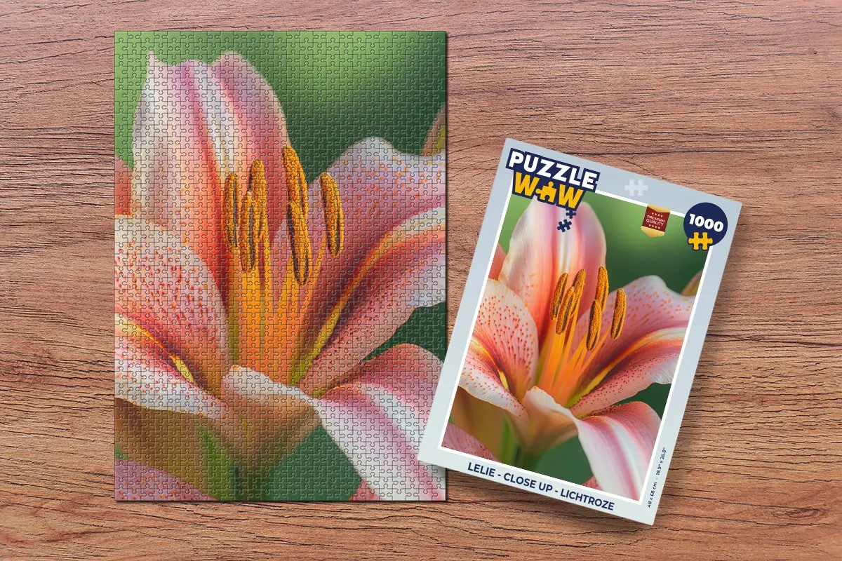 PuzzleWow Lelie Lichtroze Legpuzzel 1000 Stuks