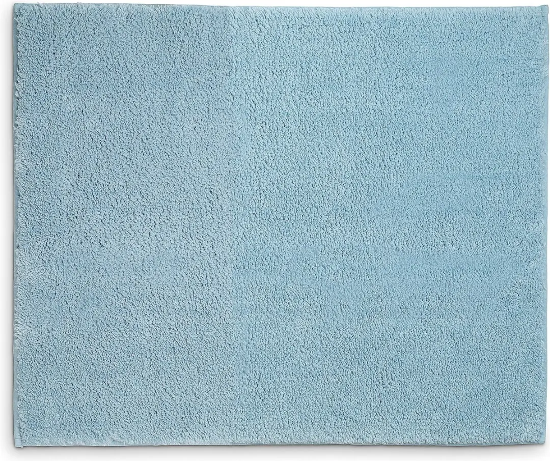 Badmat, 65 x 55 cm, Polyester, IJs Blauw