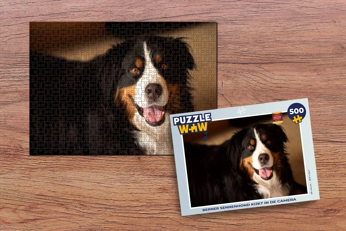 PuzzleWow Berner Sennenhond Legpuzzel 500 Stuks - Multicolor