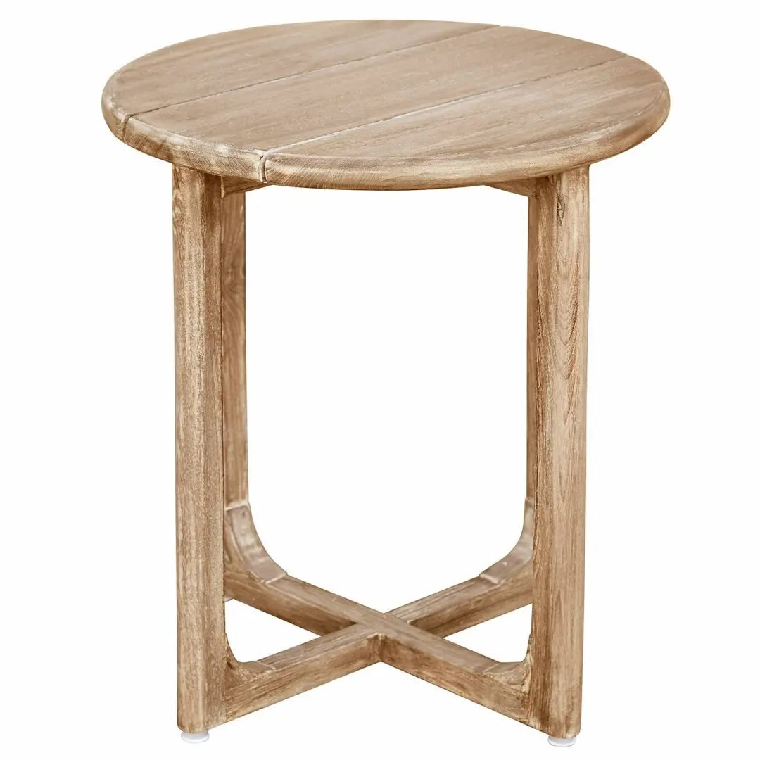 Loberon Tewksbury Bijzettafel - Ø45cm Grijs - afbeelding 2 van 6