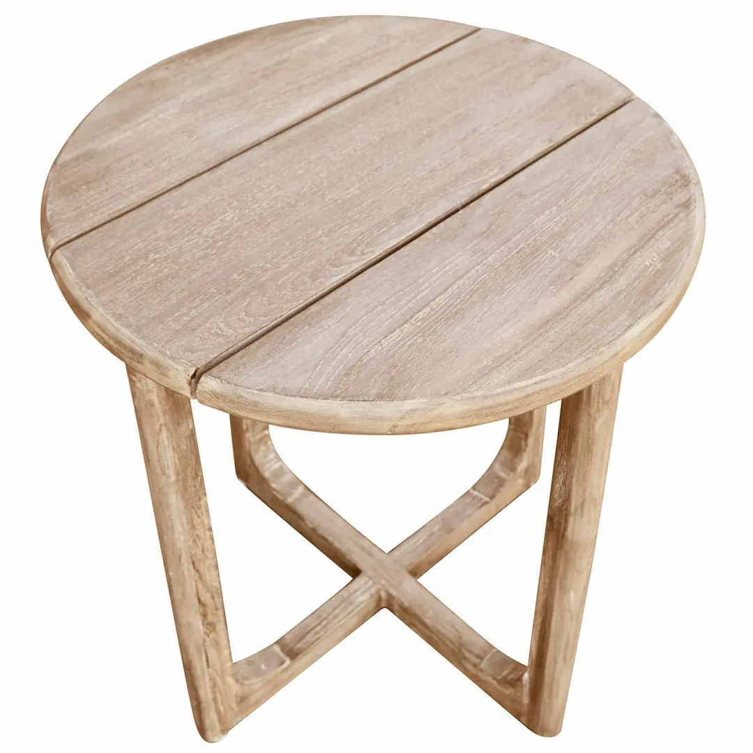 Loberon Tewksbury Bijzettafel - Ø45cm Grijs - afbeelding 6 van 6
