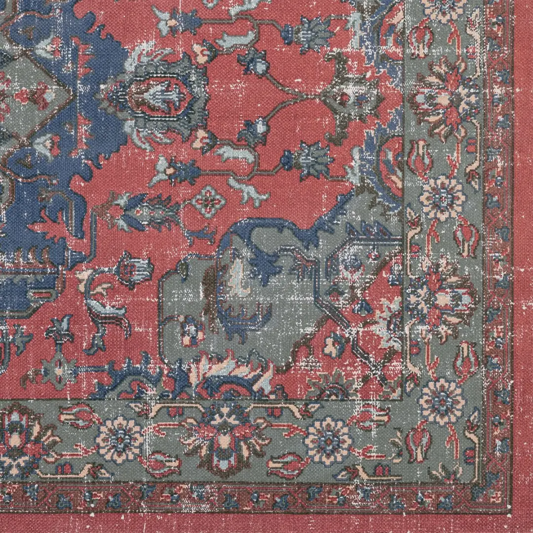 Loberon Southampton Vloerkleed - Rood - afbeelding 2 van 6
