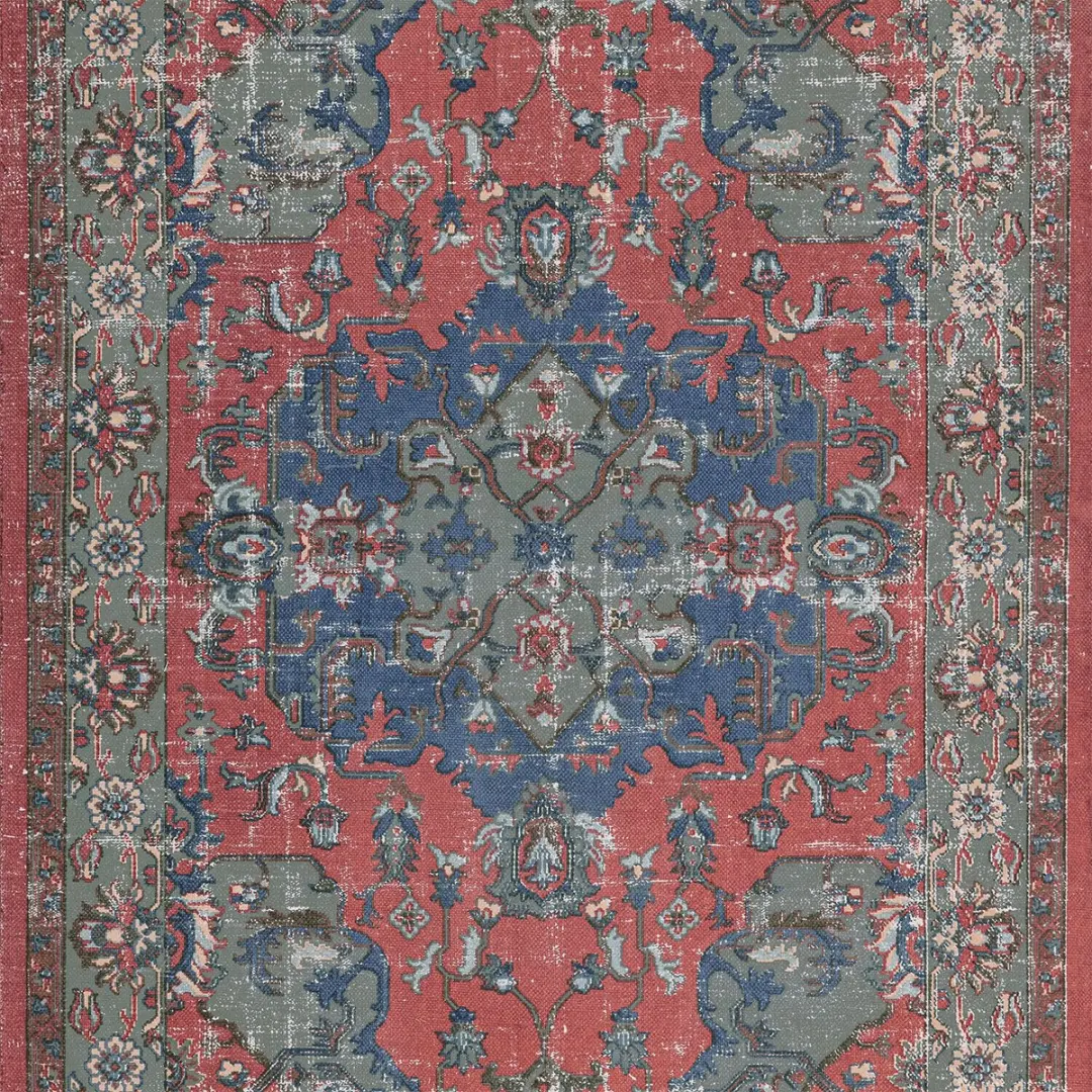 Loberon Southampton Vloerkleed - Rood - afbeelding 5 van 6