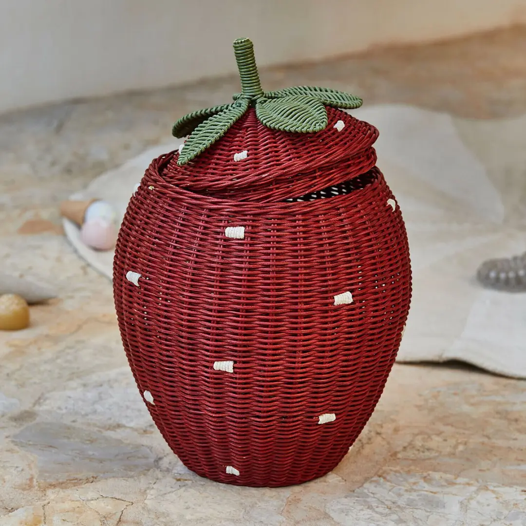 Loberon Aardbeivormige Mand Giggleberry - Rood/Groen - afbeelding 2 van 3