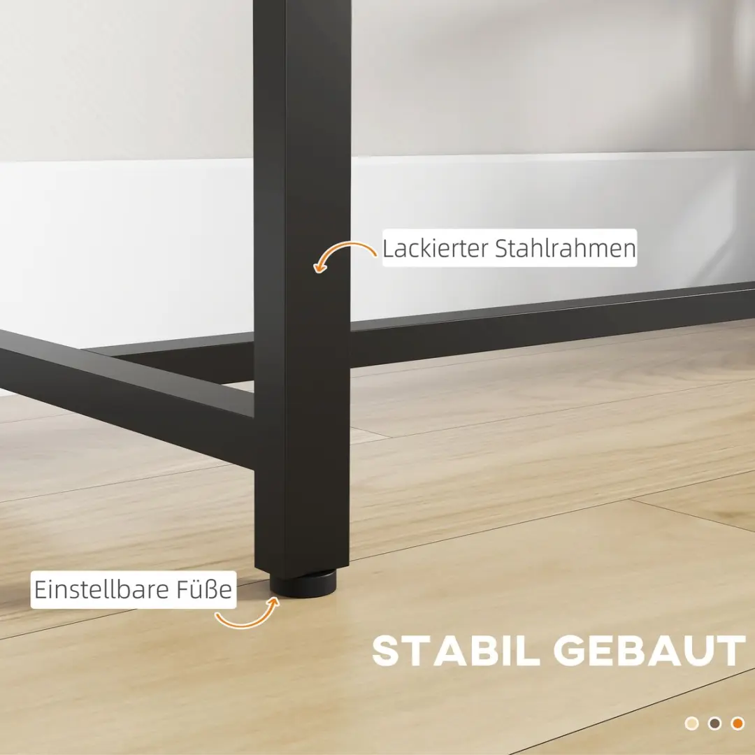 Homcom Bartafel Industriële Stehtisch 120x40x105cm - Zwart Bruin - afbeelding 3 van 6
