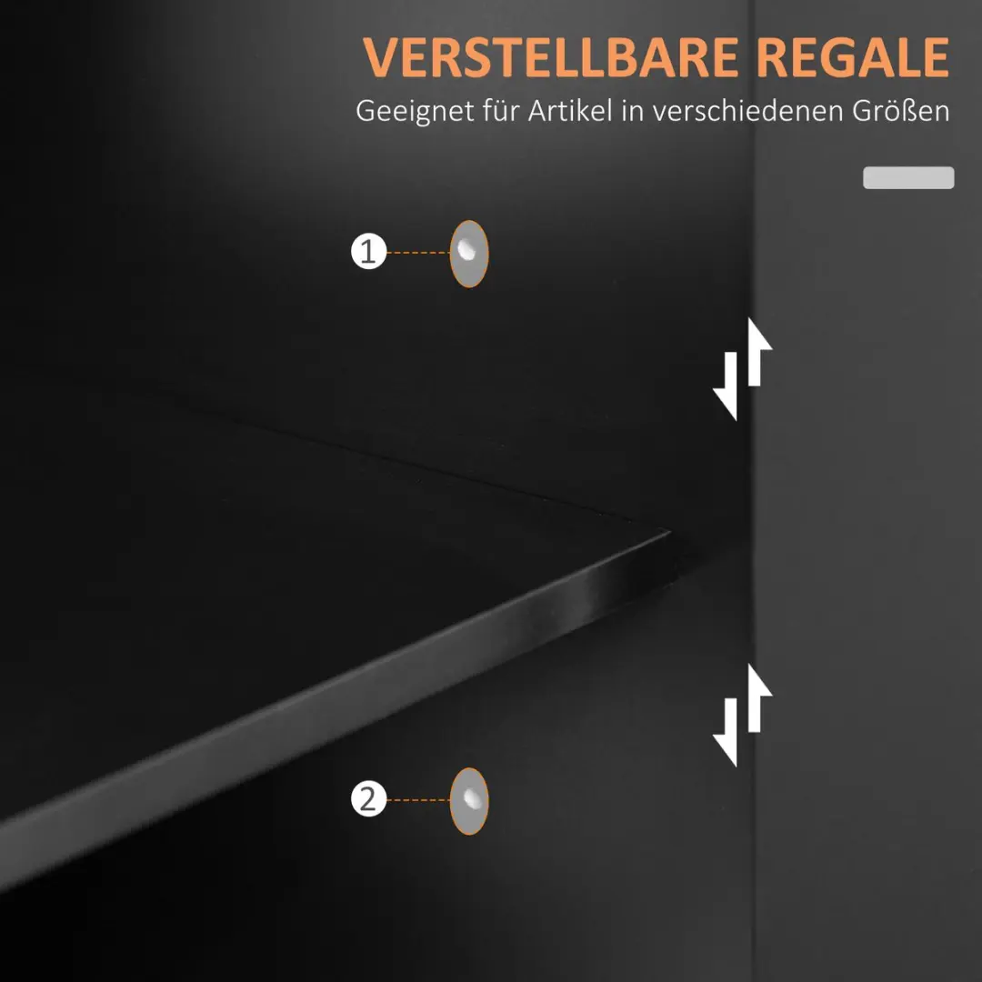 Homcom Keukentrolley Serveerwagen 109x40x89cm Zwart - afbeelding 5 van 6