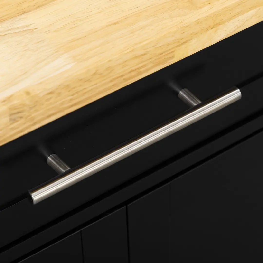 Homcom Keukentrolley Serveerwagen 109x40x89cm Zwart - afbeelding 3 van 6